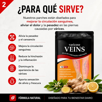Parches Naturales para Varices y para las Piernas Cansadas - VeinPatch™