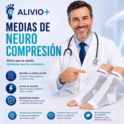 Medias de Neuro Compresión - Alivio Instantáneo De Pies Hinchados y Adoloridos
