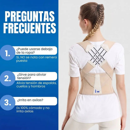 Corrector de Postura Ajustable OrthoMax® - Ayuda a Mejorar la Postura y Aliviar la Tensión en Espalda y Hombros - Tienda Ravenza