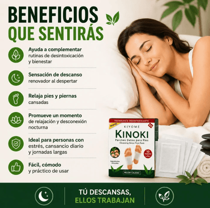 Parches Kinoki desintoxicantes - Despierta más liviano y renovado cada mañana - Tienda Ravenza