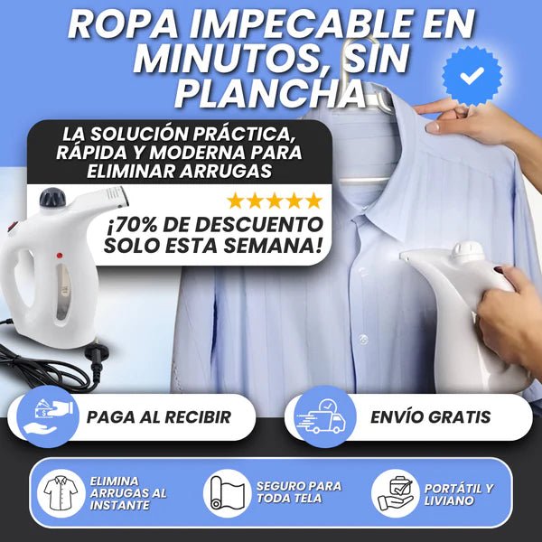 Plancha Portátil MaxPro - ¡Tu ropa sin arrugas en SEGUNDOS! - Tienda Ravenza